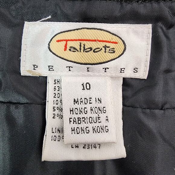 Vintage Talbots Women Wool Blend Tweed Pencil Midi Skirt Size 10 Pocket Academia - Picture 8 of 10